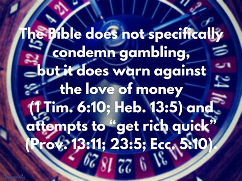 is gambling against christianity.